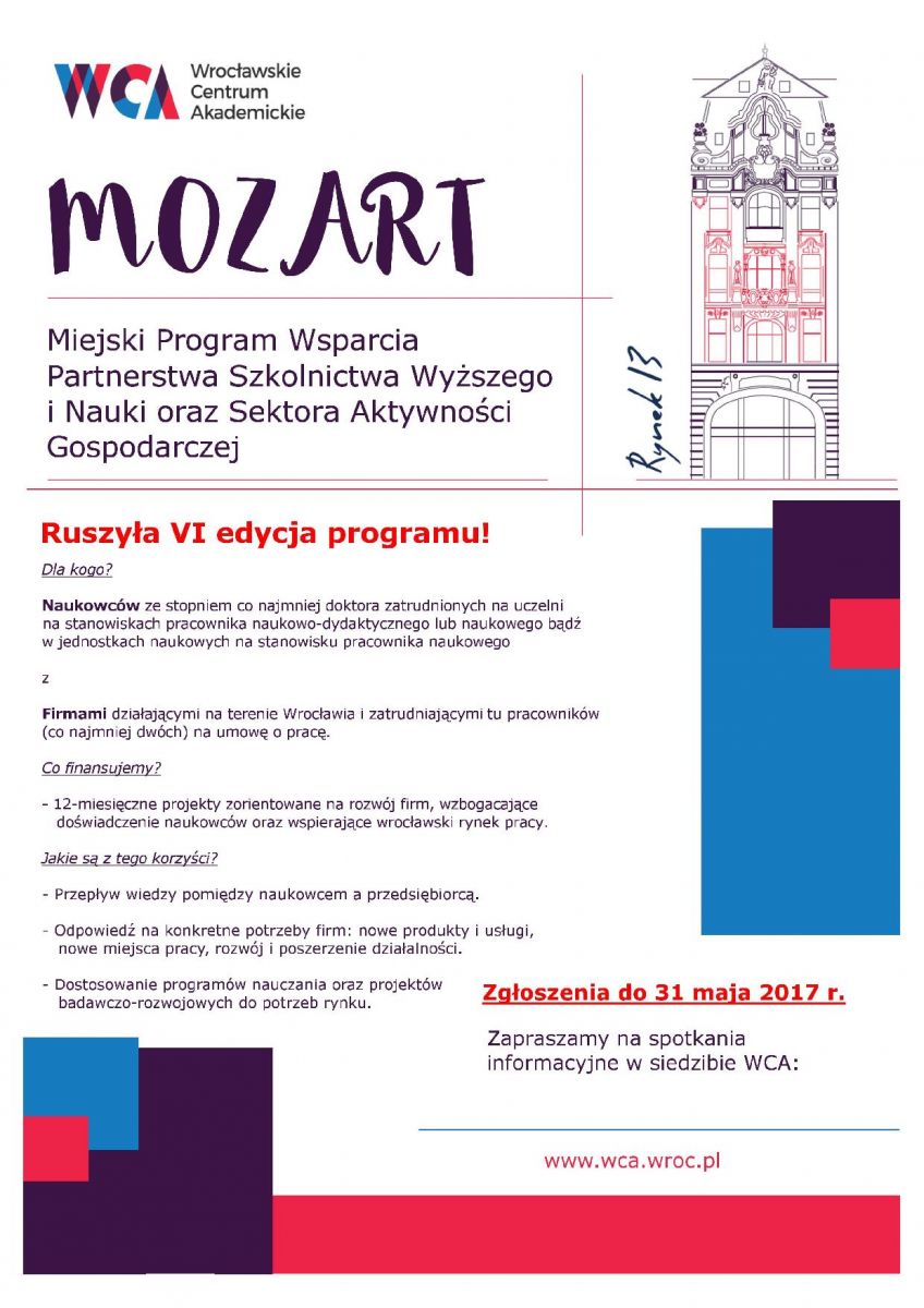 plakat programu MOZART